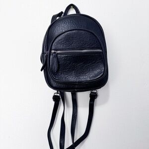 Faux Leather Mini Backpack